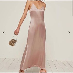 Reformation Jordan Blush Silk Dress